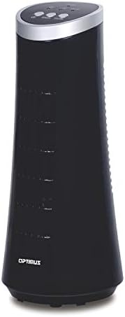 Optimus 12 Desktop Ultra Slim Oscillating Tower Fan, Led, Black