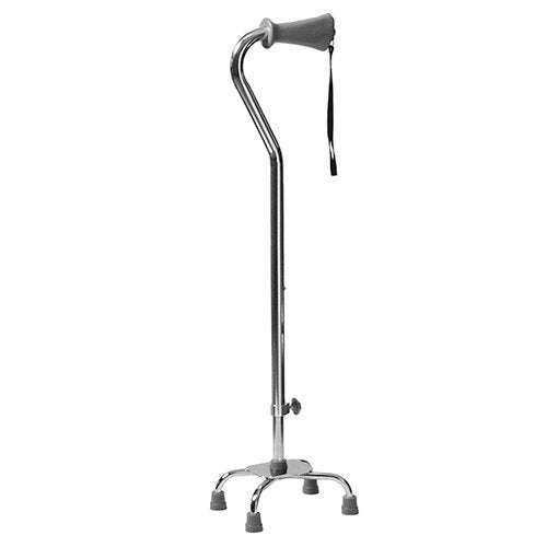 QUAD CANE L PRF SM BS ORT 1EA LUMEX SILVER COLLECTION