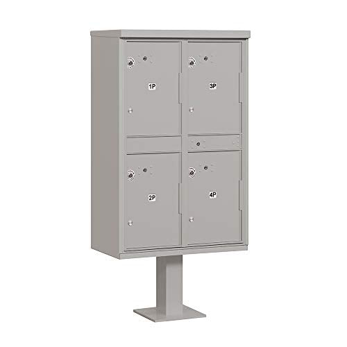 Casafoyer Outdoor Parcel Locker with 4 Compartments in Gray with USPS Access  Type II - (Pack Of 2)