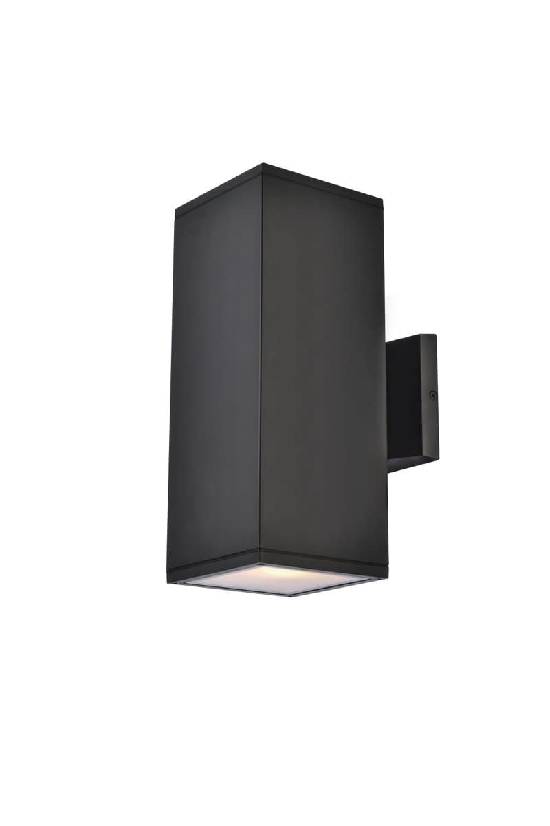 Living District Raine 1-Light Aluminum Outdoor Wall Light In Black Finish