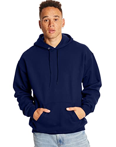 Hanes Men'S Ultimate Cotton Heavyweight Pullover Hoodie Sweatshirt, Deep Navy, Small