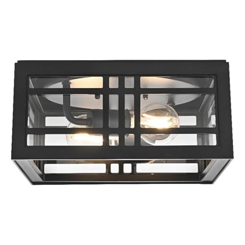 Harley 11 inch Outdoor Flush Mount in Black