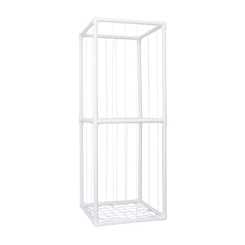 Stuffed Animal Storage PVC Plush Organizer Shelf Plush Stuffed Animal Holder Standing Kids Toy Storage Cage with Elastic Band for Nursery Play Room Be