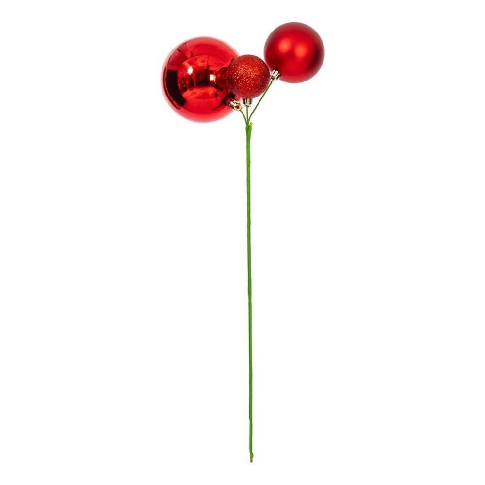 Casafoyer 18” Red Ornament Pick 3/Bg - (Pack Of 2)