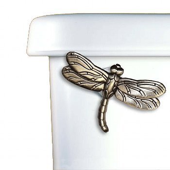 Dragonfly Toilet Flush Handle Front Mount in Satin Pewter Finish