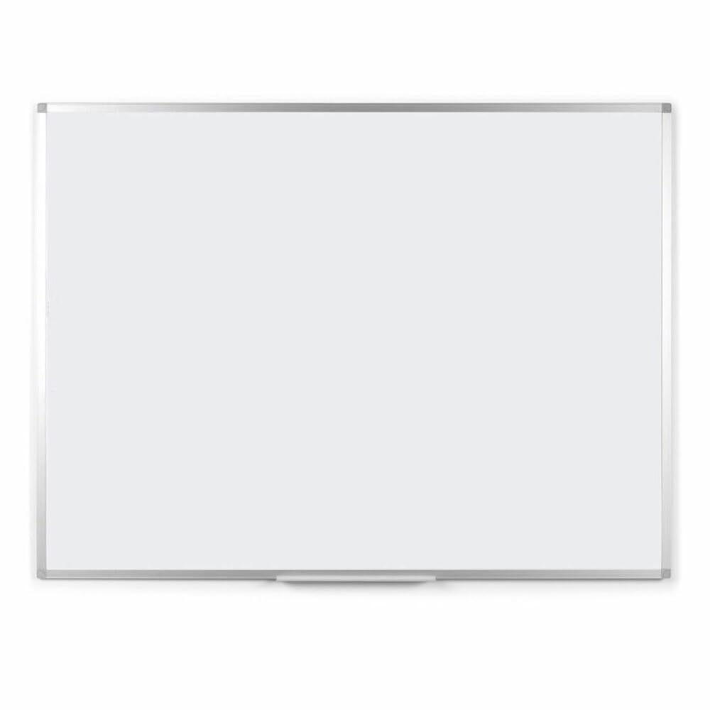 Bi-silque 18 (1.5 ft) Width x 24” (2 ft) Height - White Steel Surface - Aluminum Frame - Rectangle - Horizontal/Vertical - Wall Mount - 1 Each-MA02759214-Office Supplies