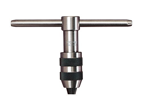 Starrett T-Handle Tap Wrench, 93C - 1/4 To 1/2 Size For Holding Taps, Drills, Reamers, Small Tools With Long Center Body, Ri