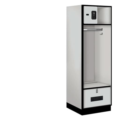 Salsbury 24 Wide Designer Wood Open Access Locker - 6 Feet High - 24 Inches Deep - Gray - Black Resettable Locks