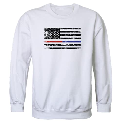 GRPX Crewneck, TRL/TBL Dual Flag, White, L