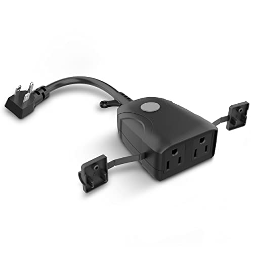 Feit Electric Smart Outdoor Plug, Wifi Waterproof Plug, 2 Grounded Sockets, Works With Alexa And Google Assistant, App Controlle