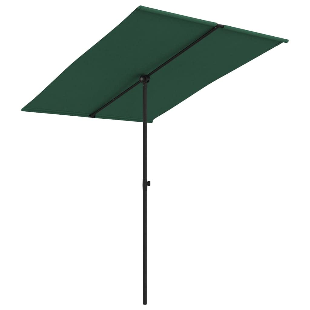 vidaXL Outdoor Parasol with Aluminum Pole 78.7x59.1" Green"