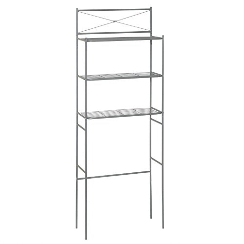 Zenna Home 2523Nn Over The Toilet Storage, 23.25 X 64.7, Satin Nickel