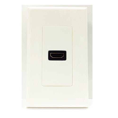 1PORT SINGLE OUTLET DECORA HDMI FEMALE WALL PLATE WHITE