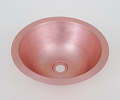 INNOVA COPPER ROUND BATH SINK FLAT LIP 15X15X5 G18 MATTE