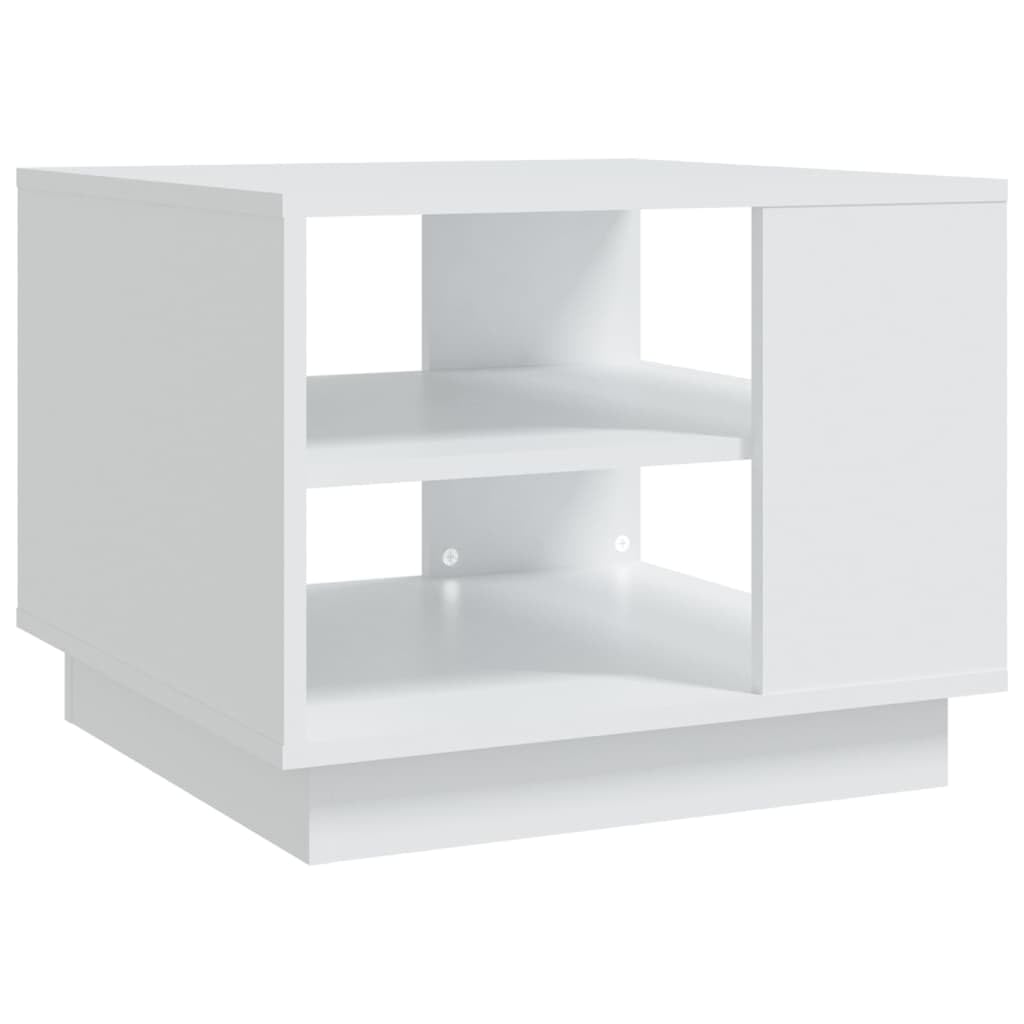 vidaXL Coffee Table White 21.7x21.7"x21.7" Chipboard"