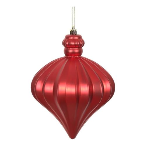 Casafoyer  6” Red Matte Onion Drop 4/Bg - N175803D - (Pack Of 2)