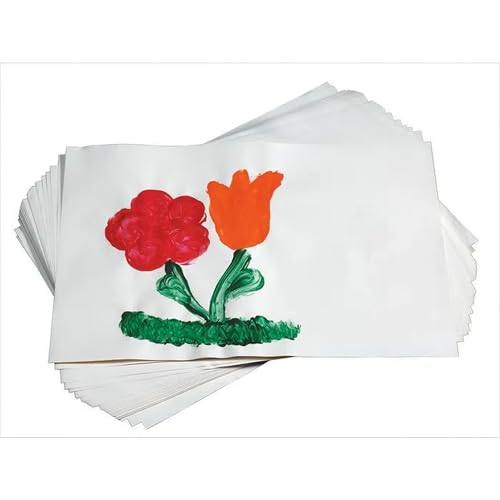 School Smart Finger Paint Paper, 60 lb, 16 x 22 Inches, White, 100 Sheets (Case Of 2)