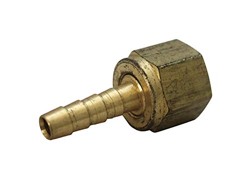 Jmf Hose Barb 12  Hose Barb X 12  Female Yellow Brass 150 Psi Lead Free