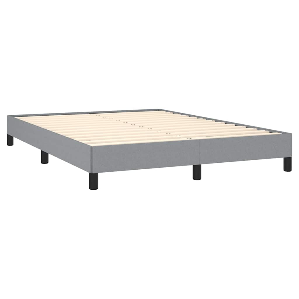 vidaXL Bed Frame Light Gray 59.8x79.9??Queen Fabric