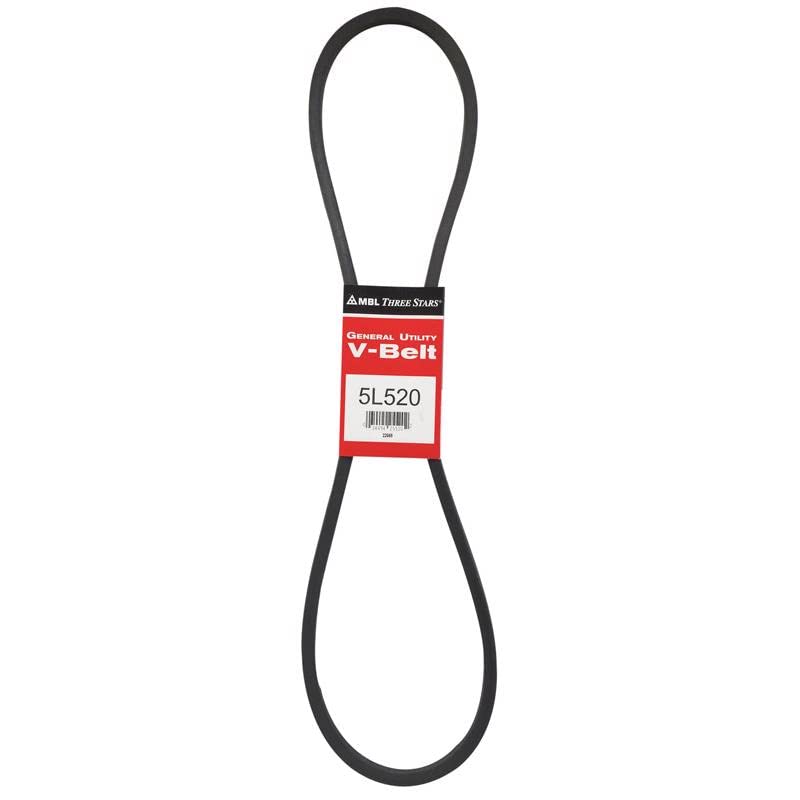 Mbl 5L520 (3520) Fractional Horsepower V-Belt, 5L Section, 2132 Width, 38 Height, 52 Length, Rubber