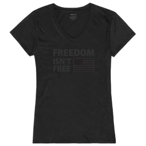 Graphic V-Neck, Freedom Isnt, Black, S