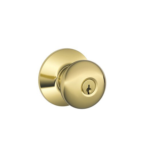 Schlage F51Vply505 Pb Plymouth Entry Knob, Bright Brass