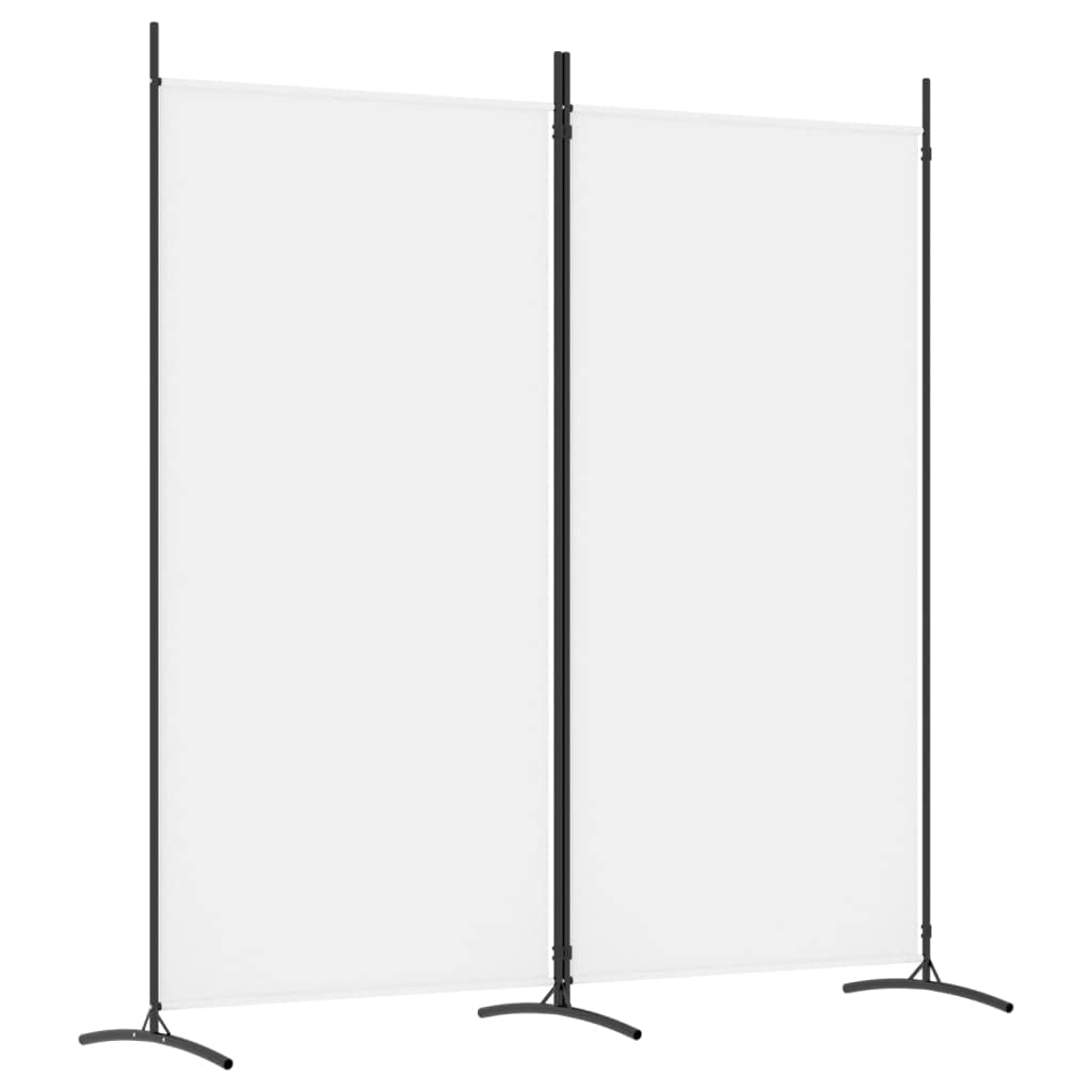 2-Panel Room Divider White 68.9x70.9” Fabric