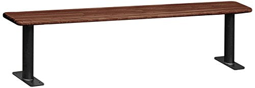 Wood Locker Bench - 84 Inches - Dark Finish