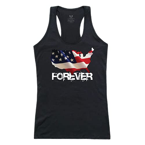 Graphic Tank, Forever USA Map, Black, S