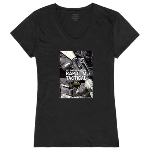 Graphic V-Neck, RAPDOM 2, Black, L