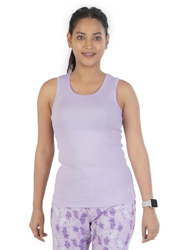 Rupa Colors Playsure Solid 100% Combed Cotton Rib Fabric, Women's Tank Top, Sleeveless Pack of 1