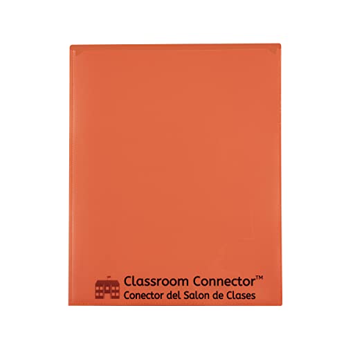 Casafoyer Classroom Connector Folders, Orange, 25/BX, 32002 - (Pack Of 2)