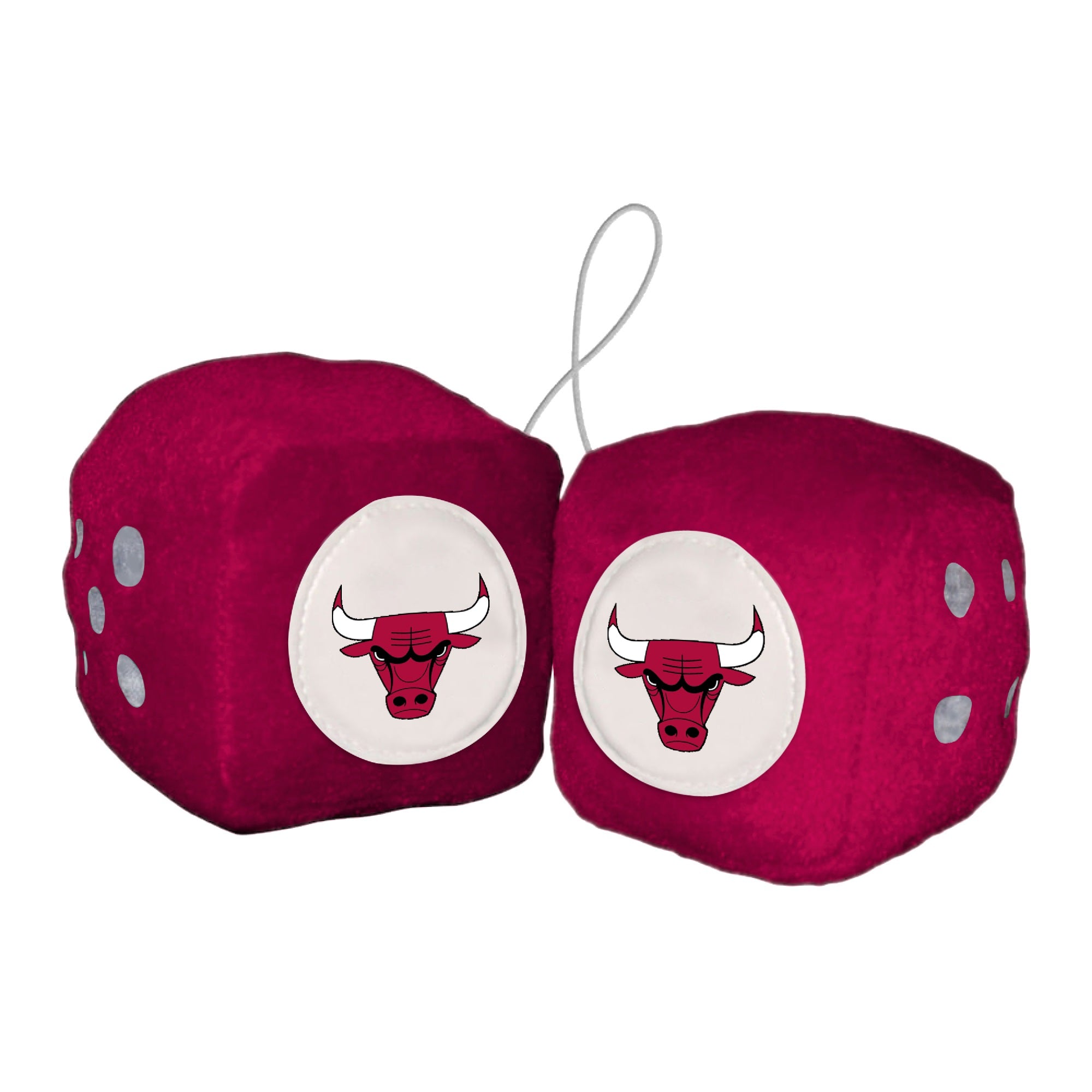 Chicago Bulls Team Color Fuzzy Dice Dcor 3 Set
