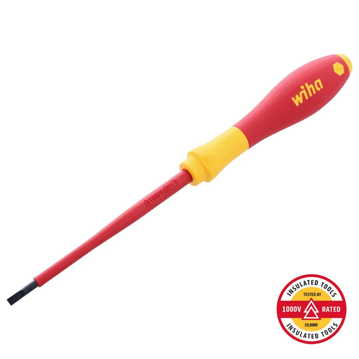 Wiha Insulated Softfinish Slotted Screwdriver 3.5Mm X 100Mm