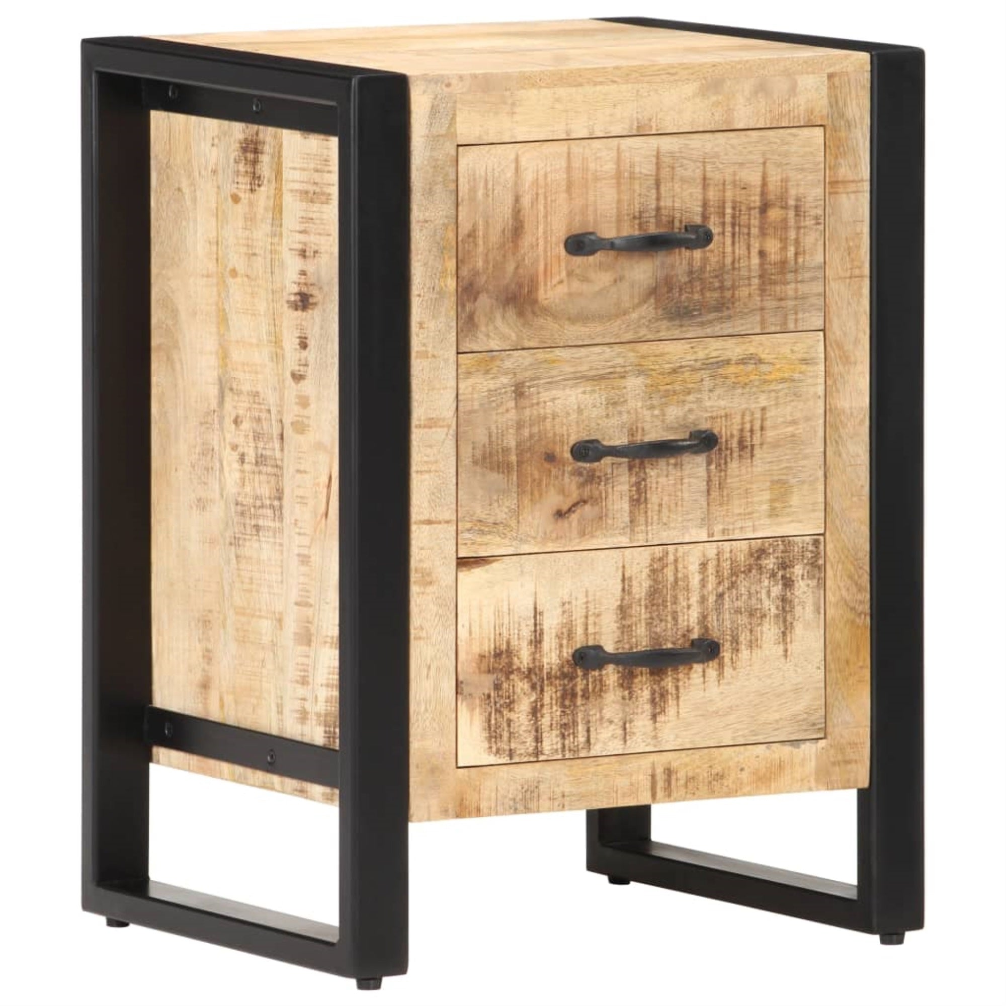 Vidaxl Bedside Cabinet 15.7'X13.8'X21.7' Solid Mango Wood