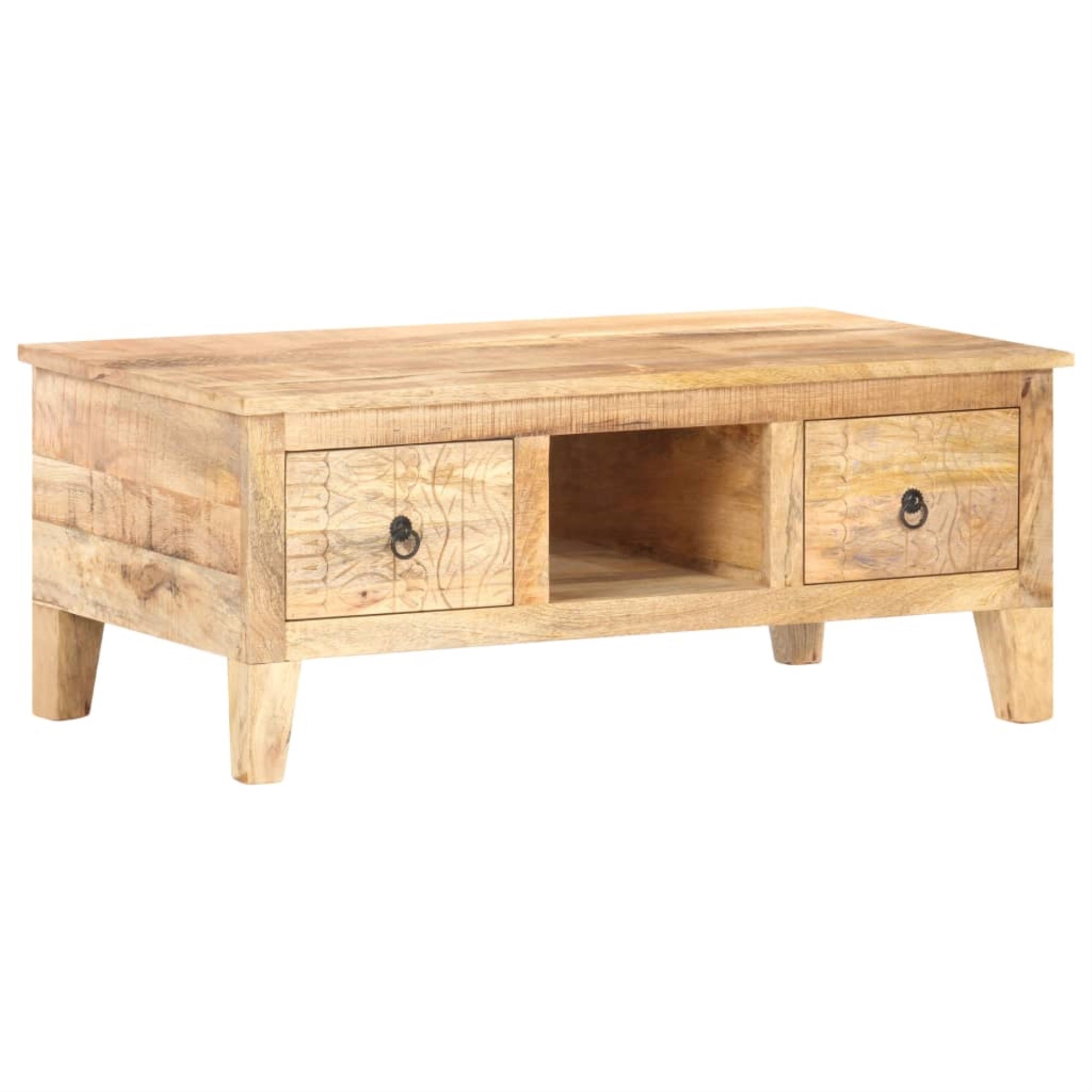 Vidaxl Coffee Table 39.4'X21.7'X15.7' Rough Mango Wood