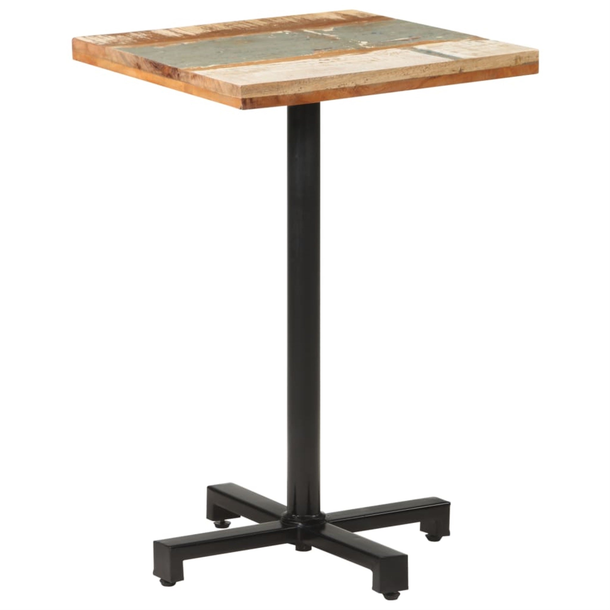 Vidaxl Bistro Table Square 19.7'X19.7'X29.5 Solid Reclaimed Wood