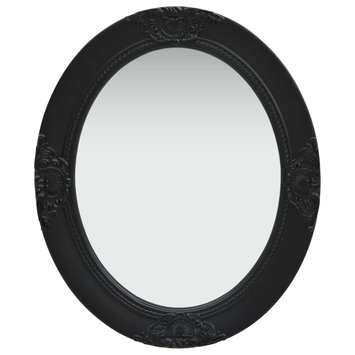 Vidaxl Wall Mirror Baroque Style 19.7'X23.6' Black