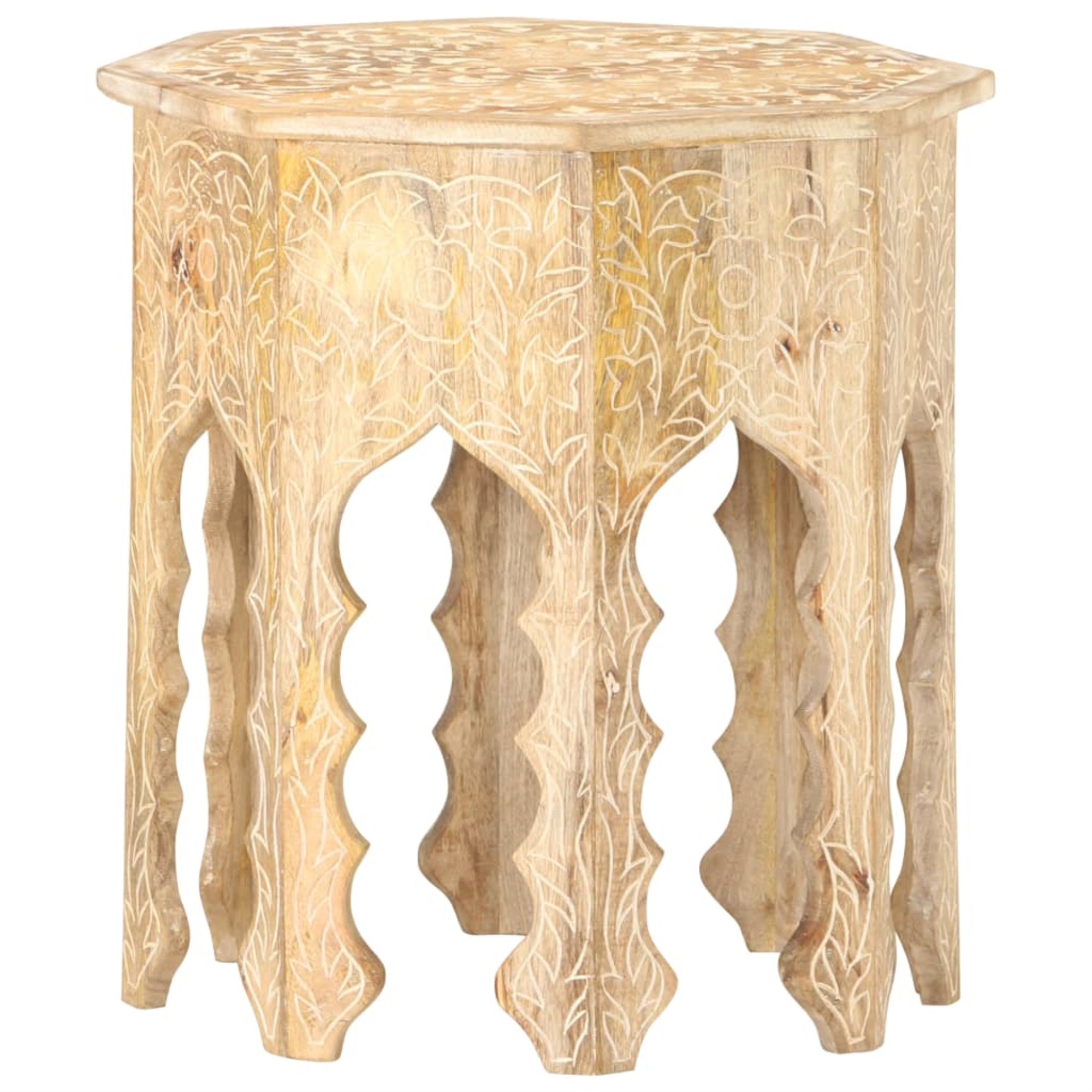 Vidaxl Side Table ?18.9' Solid Mango Wood