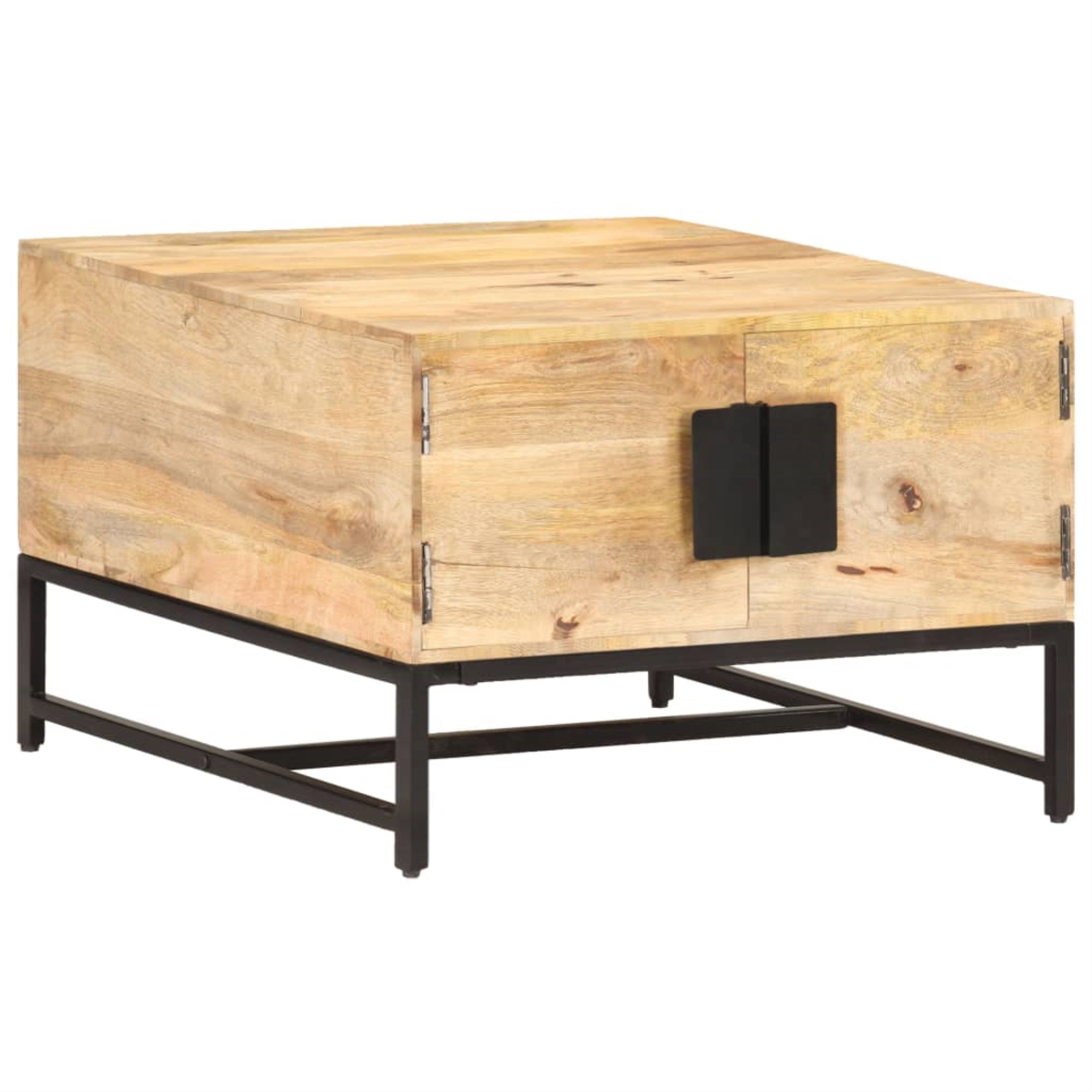 Vidaxl Coffee Table 26.4'X26.4'X17.7' Solid Mango Wood