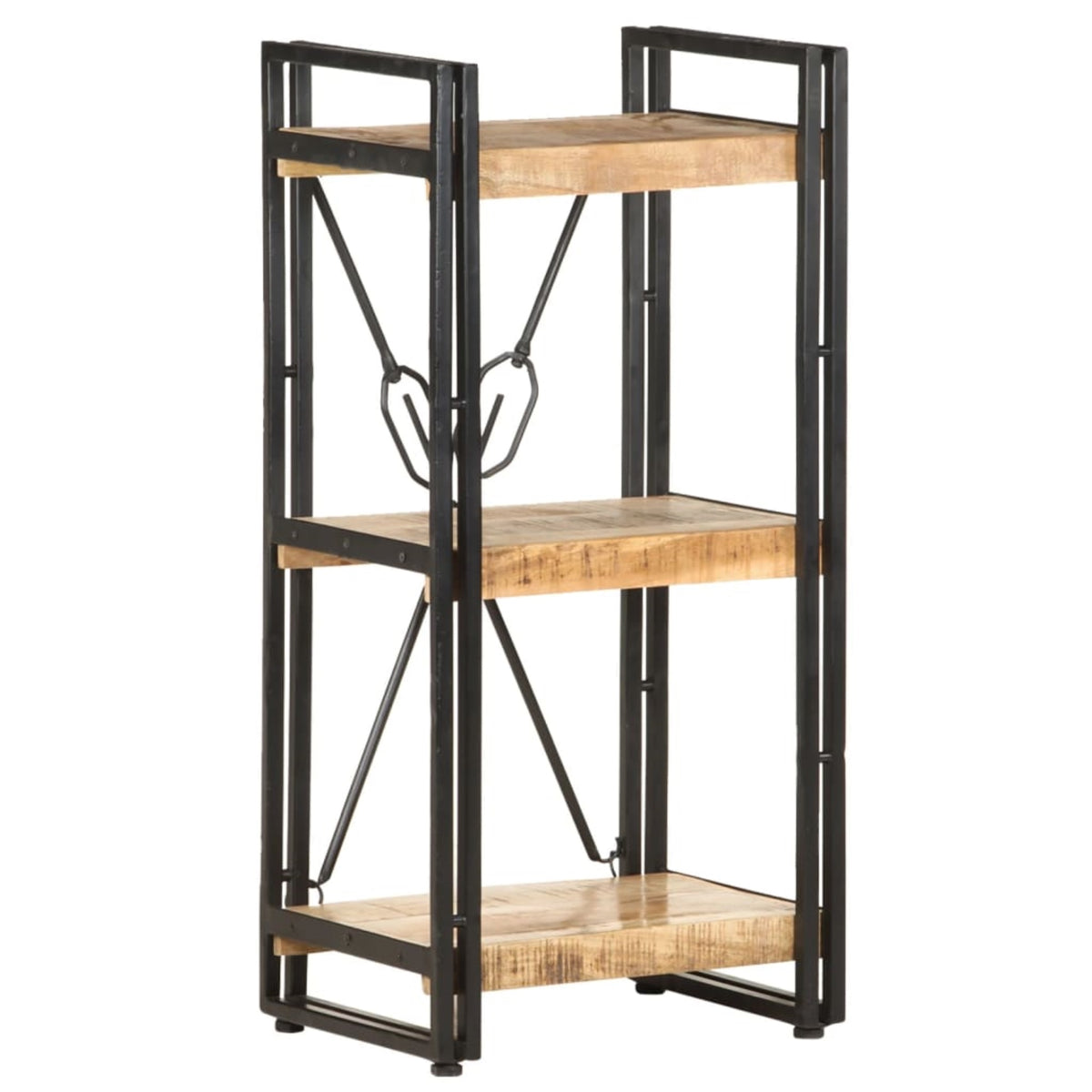 Vidaxl 3-Tier Bookcase 15.7'X11.8'X31.5' Solid Mango Wood