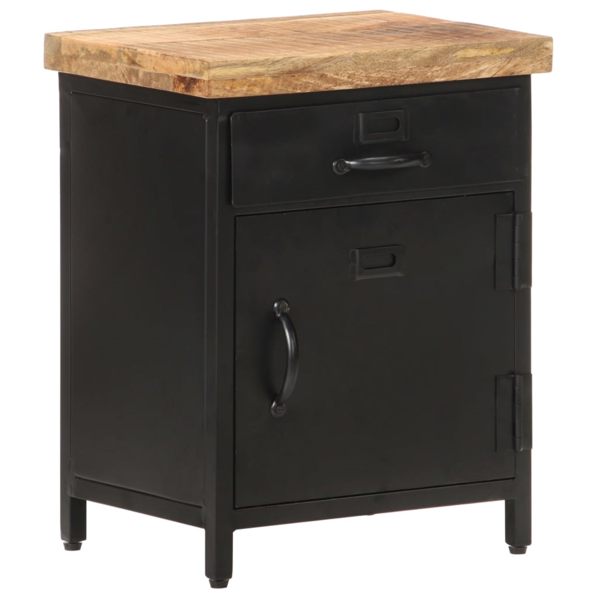 Vidaxl Bedside Cabinet 15.7'X11.8'X20.5' Rough Mango Wood