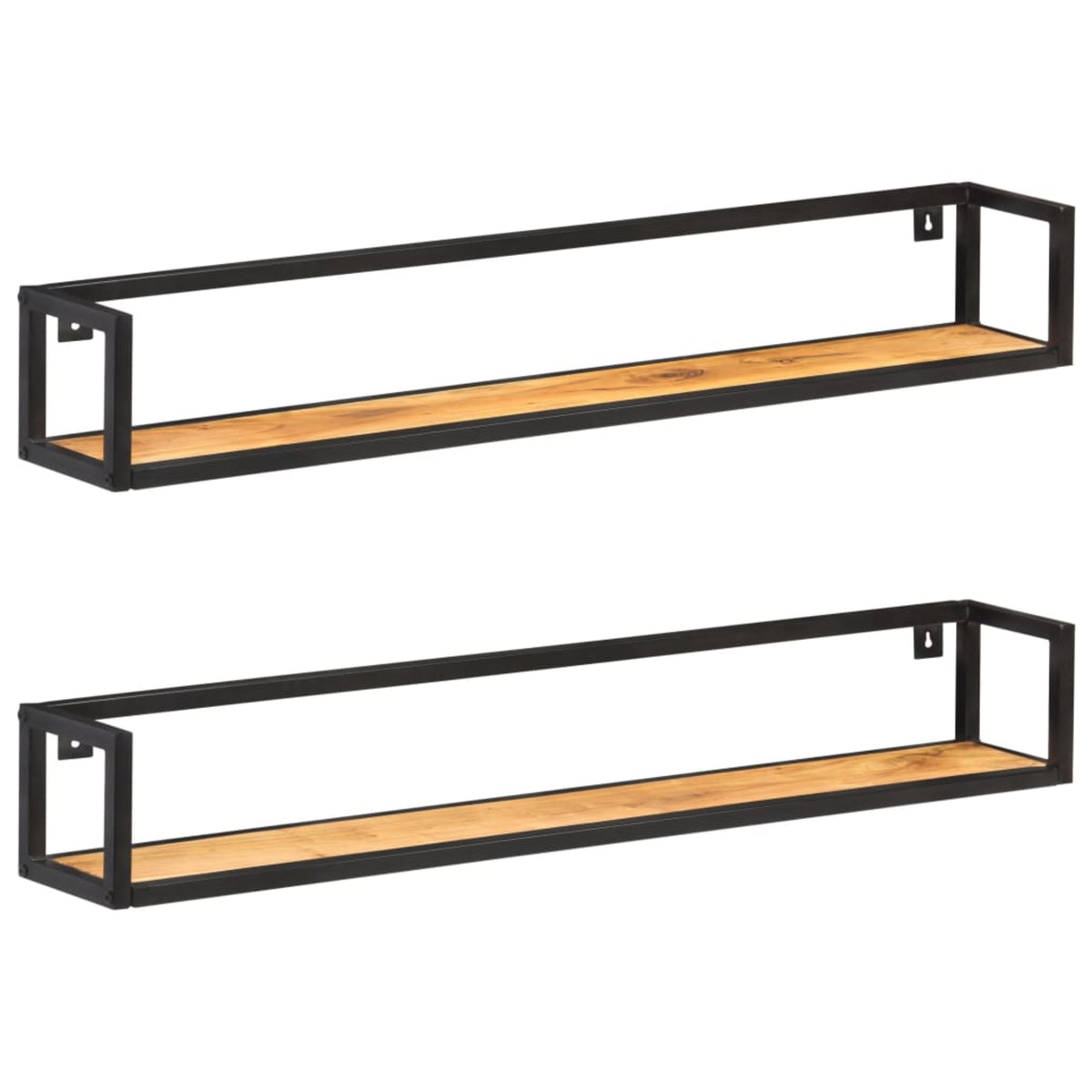 Vidaxl Wall Shelves 2 Pcs 47.2' Solid Acacia Wood