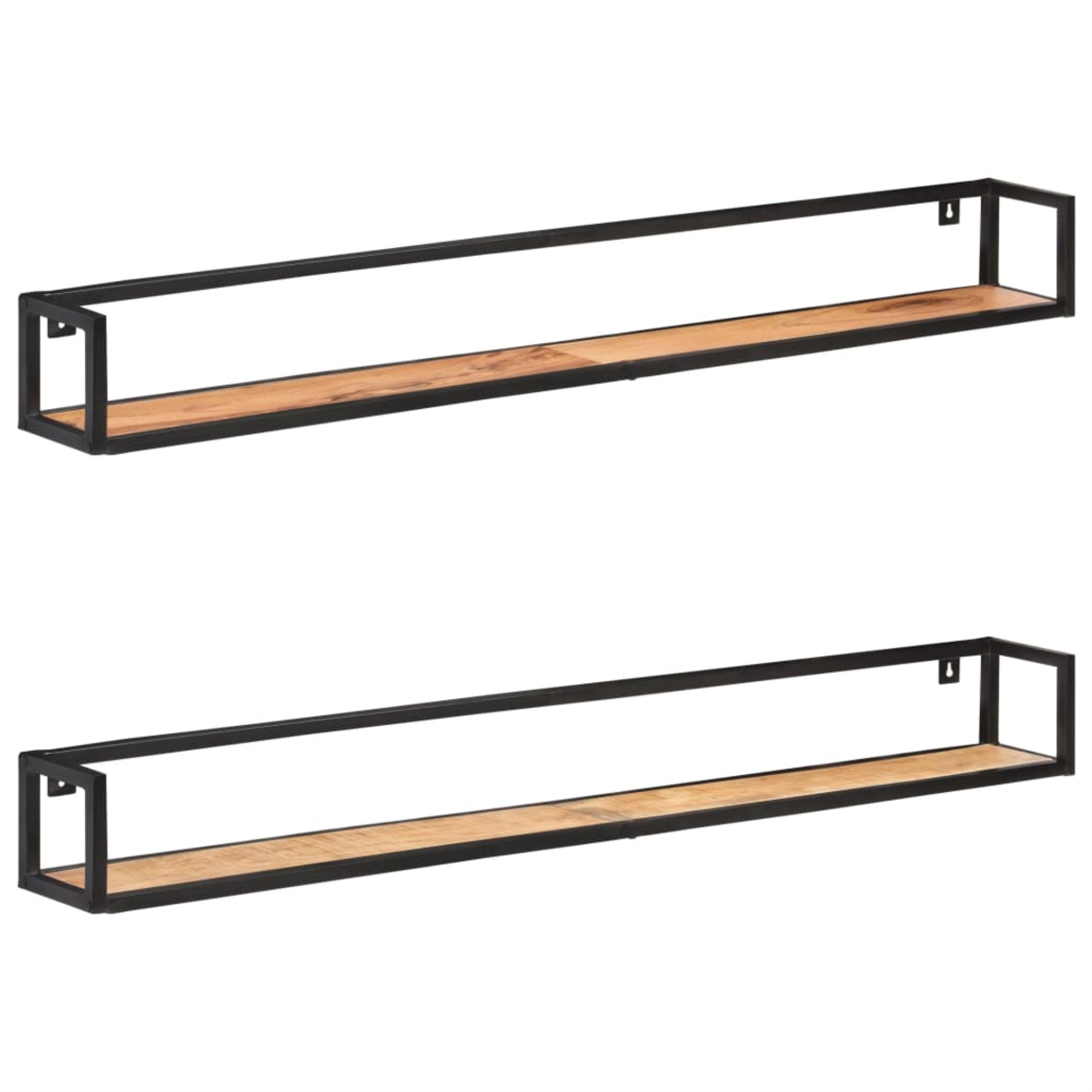 Vidaxl Wall Shelves 2 Pcs 63' Solid Acacia Wood