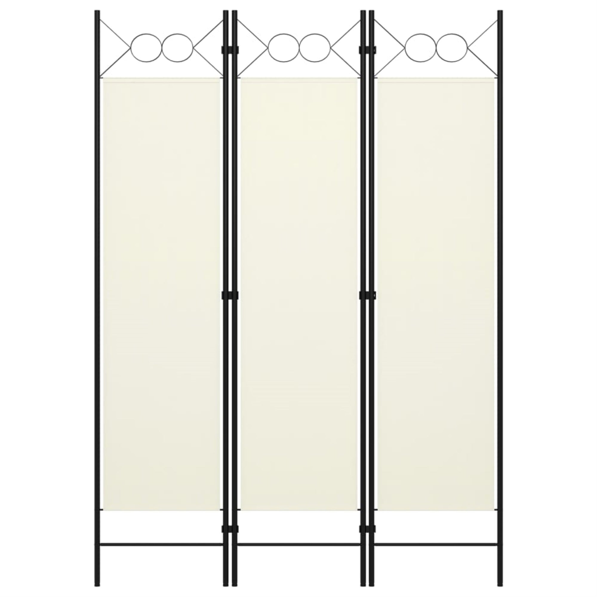 Vidaxl 3-Panel Room Divider Cream White 47.2'X70.9'