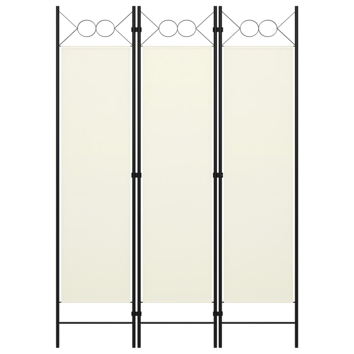Vidaxl 3-Panel Room Divider Cream White 47.2'X70.9'