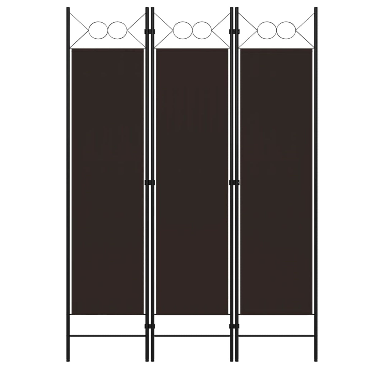 Vidaxl 3-Panel Room Divider Brown 47.2'X70.9'