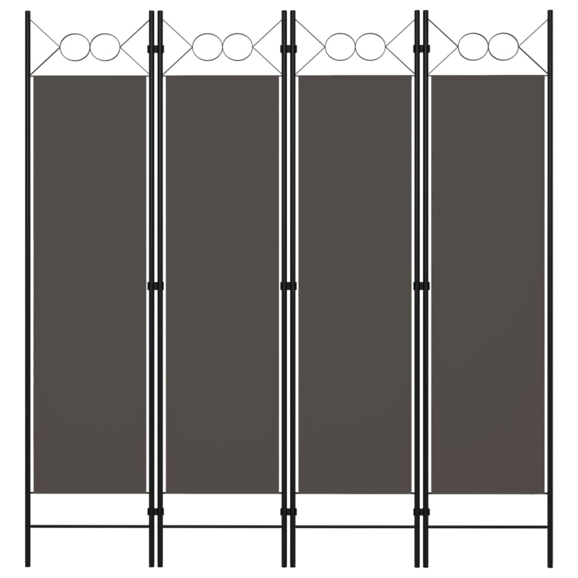 Vidaxl 4-Panel Room Divider Anthracite 63'X70.9'