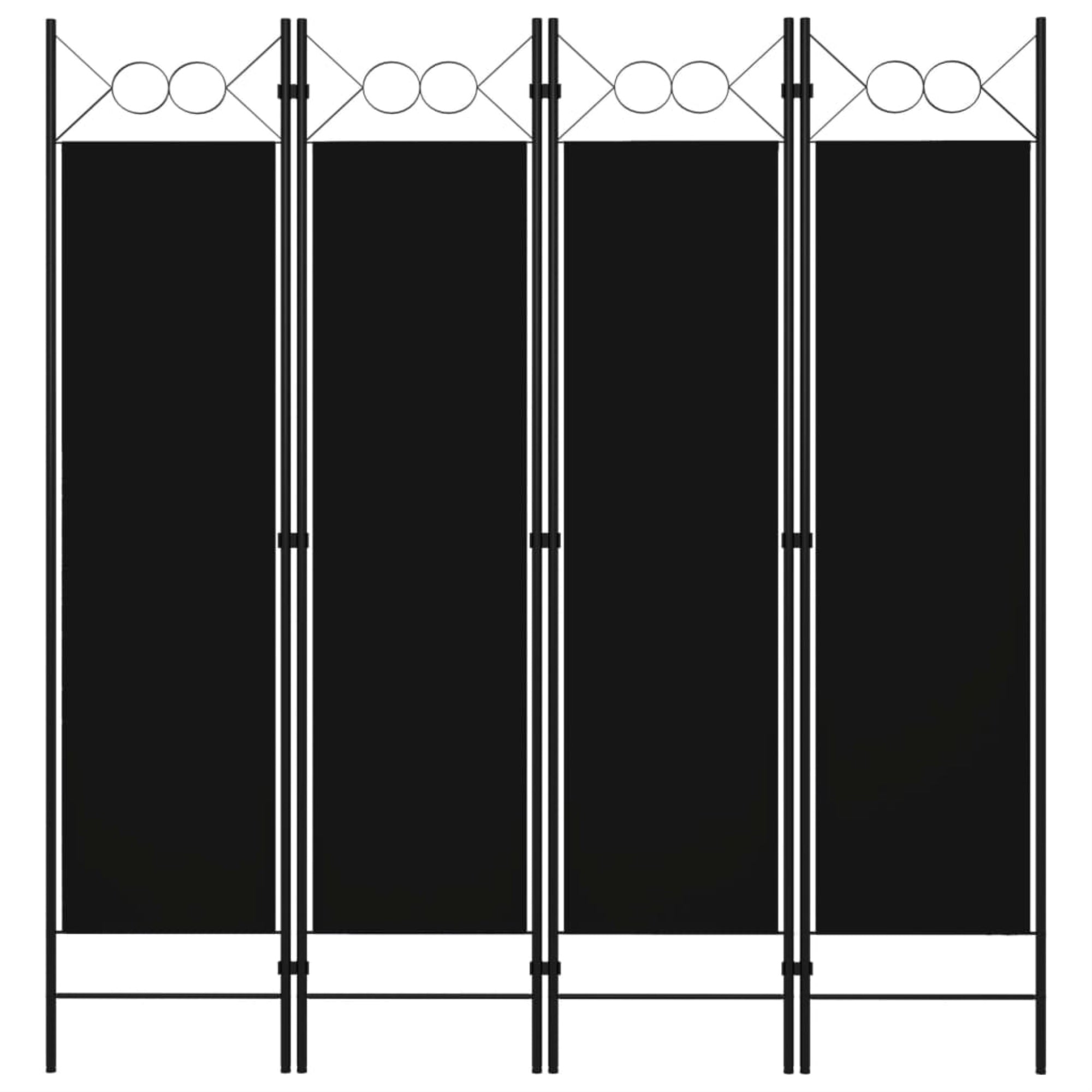 Vidaxl 4-Panel Room Divider Black 63'X70.9'