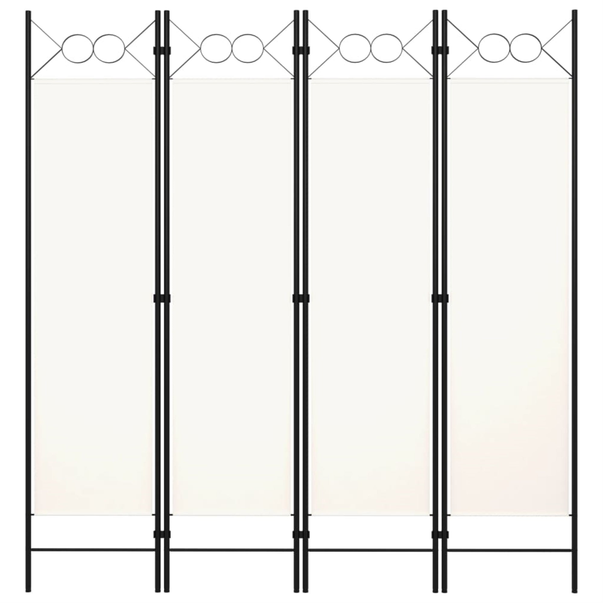 Vidaxl 4-Panel Room Divider Cream White 63'X70.9'